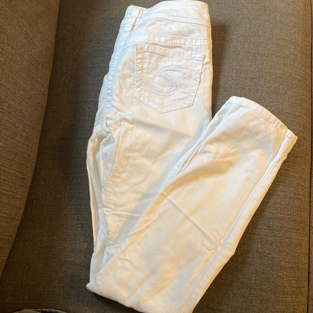 Silver White Suki Skinny Jeans size W28/L31